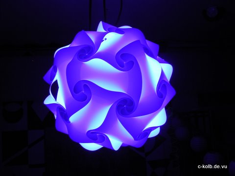 Lampada Romantica leuchtet blau